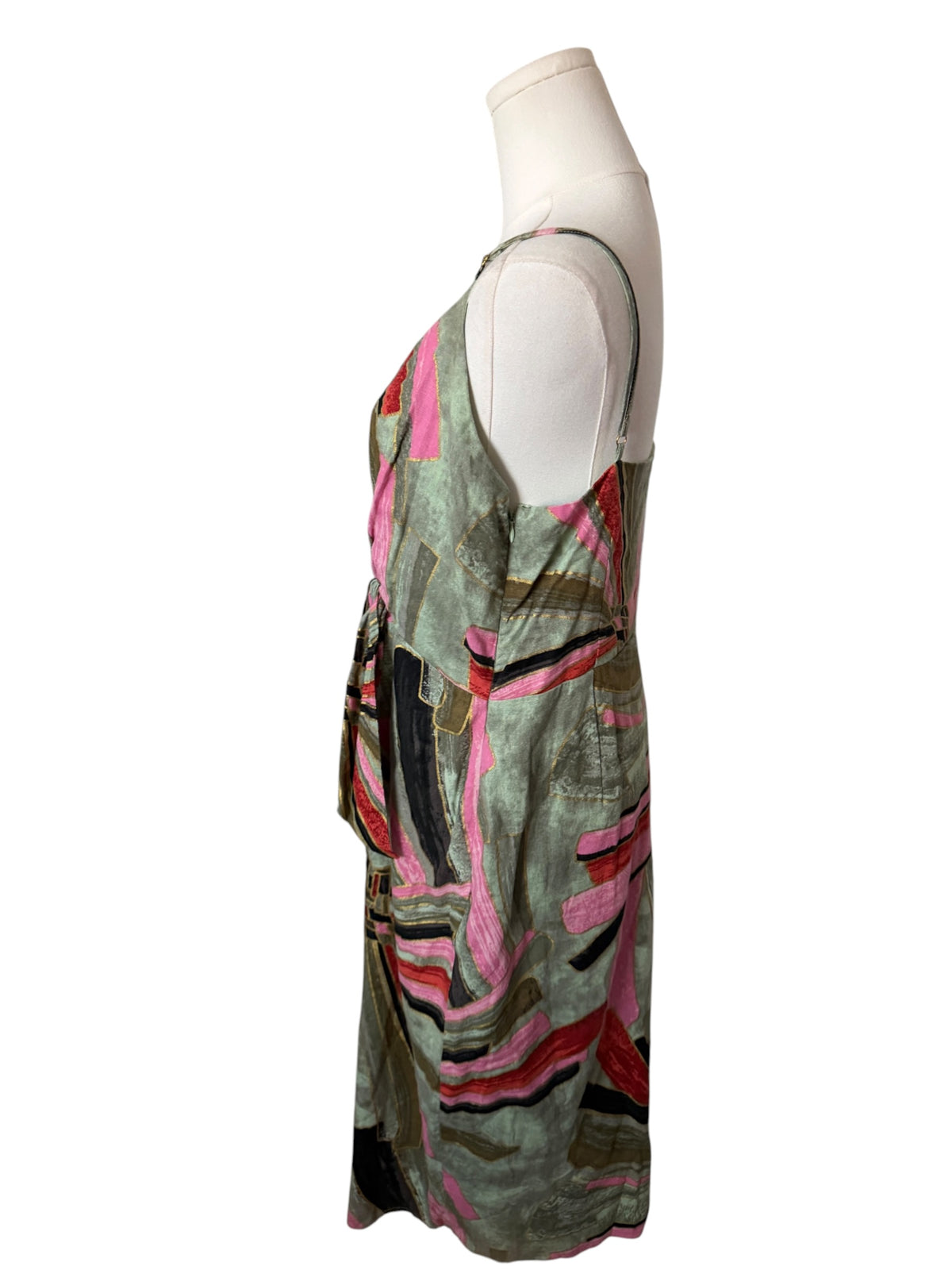 Jason Wu linen-blend watercolor abstract-print midi dress