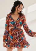 Love the Label Nadia Front-Tie Ruffle Dress