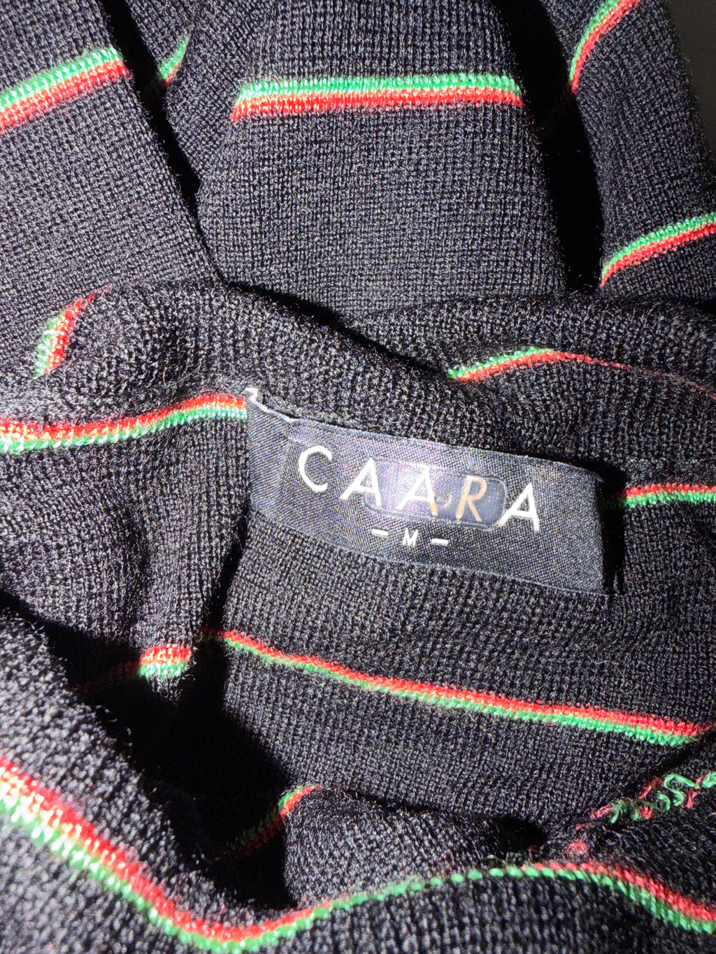 Caara Women's Black Striped Turtleneck Sweater