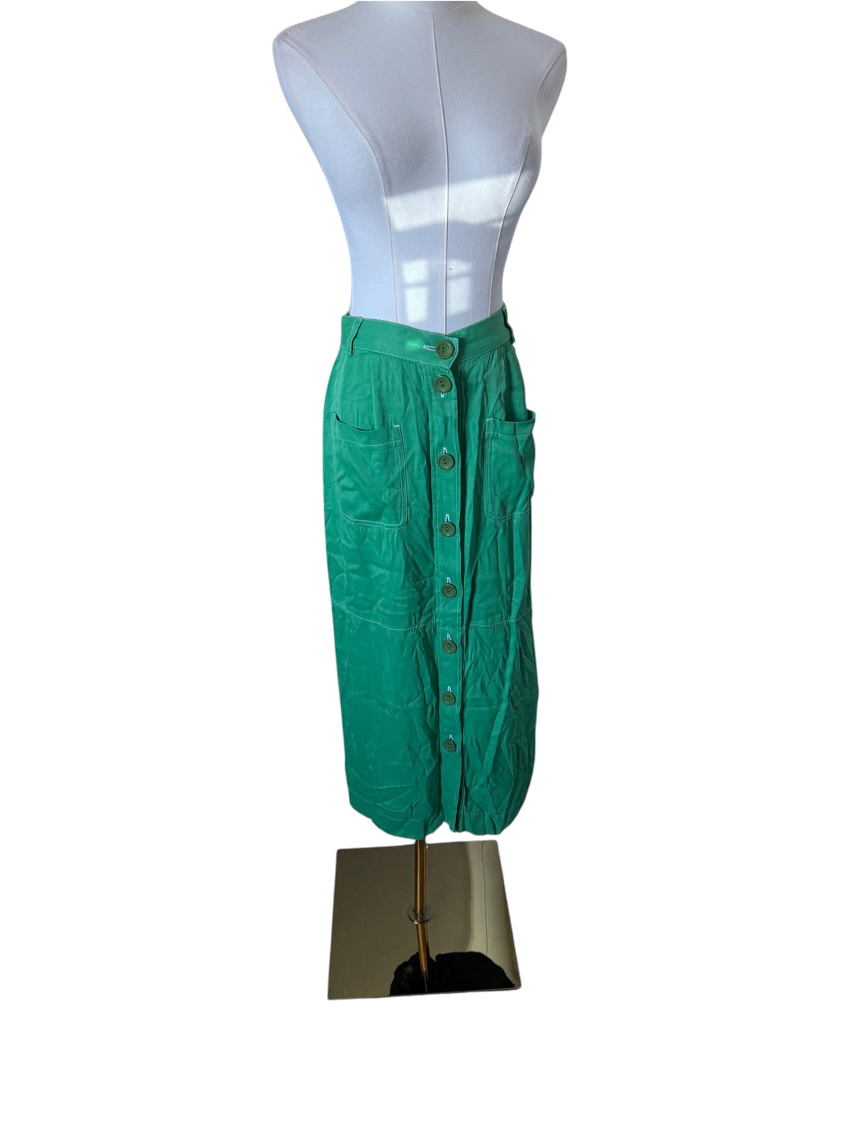 See By Chloé green button-front midi/long utility skirt