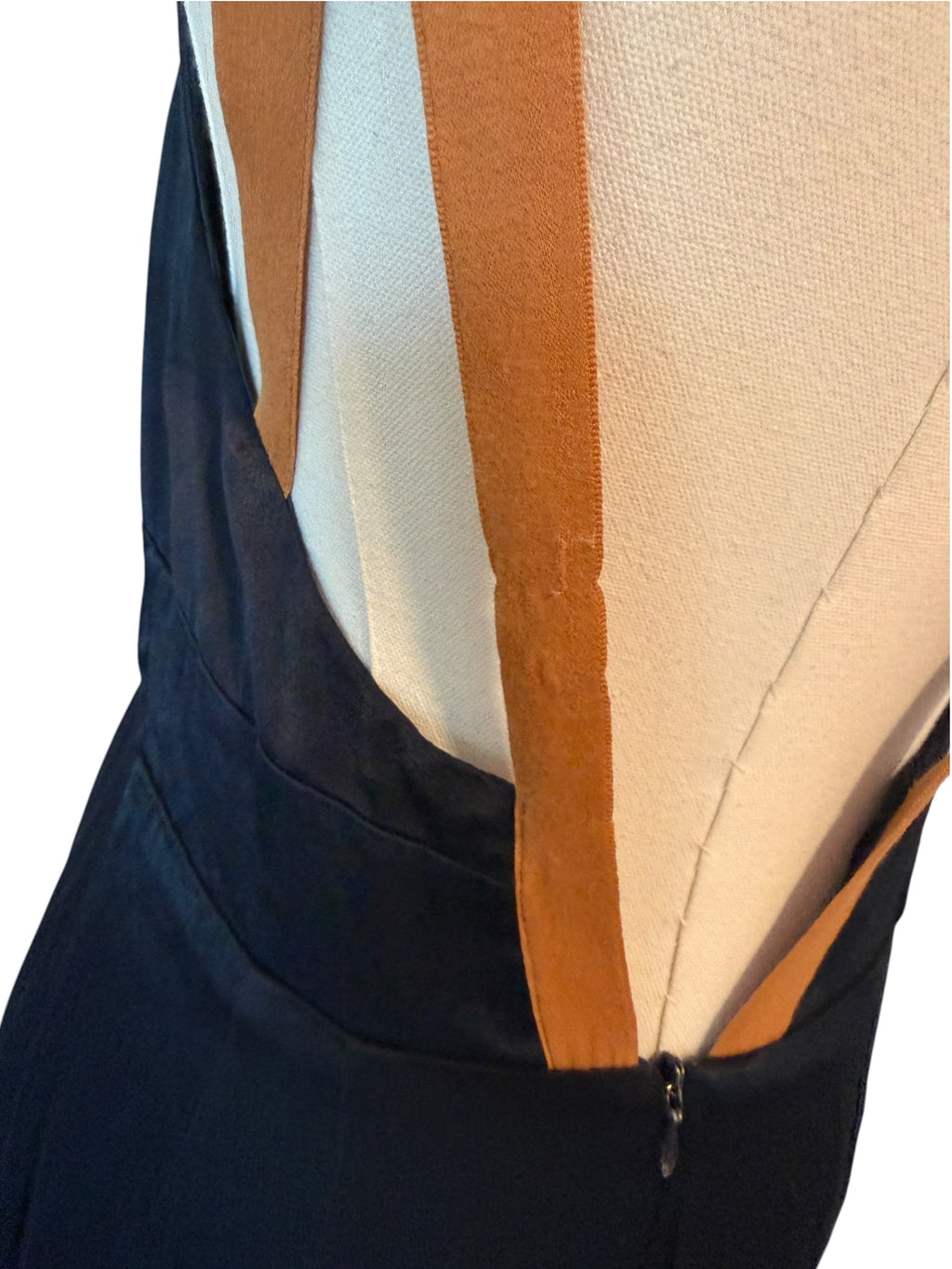 navy Sweetheart Side-Slit Slip Dress from Anthropologie