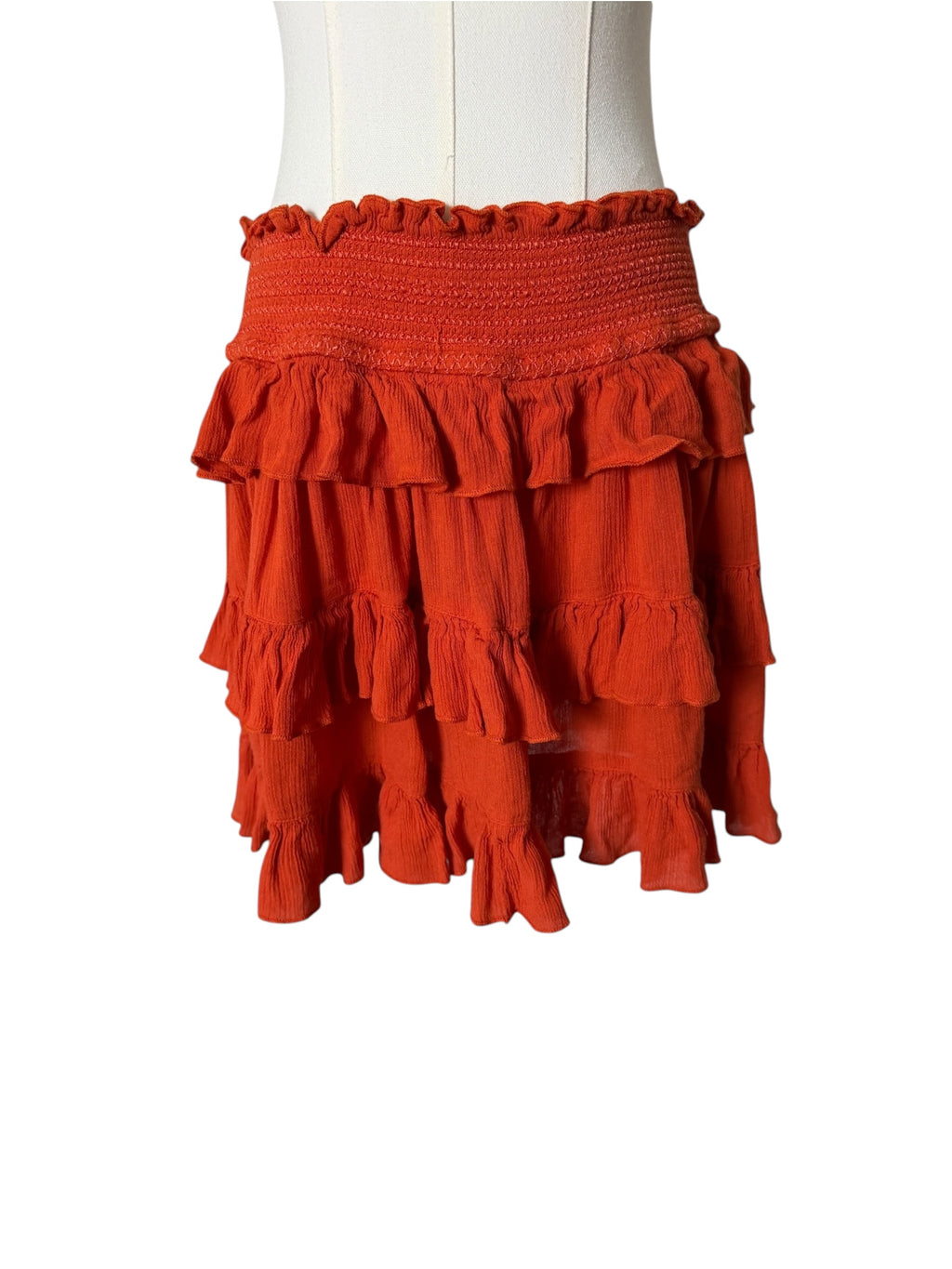 Free People Hooked On You Tiered Ruffled Mini skirt