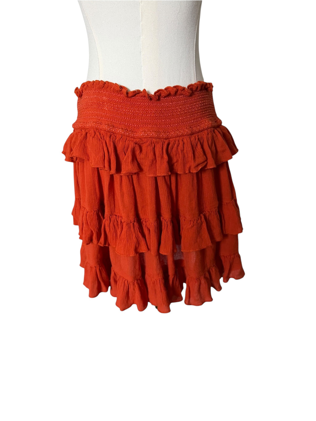 Free People Hooked On You Tiered Ruffled Mini skirt