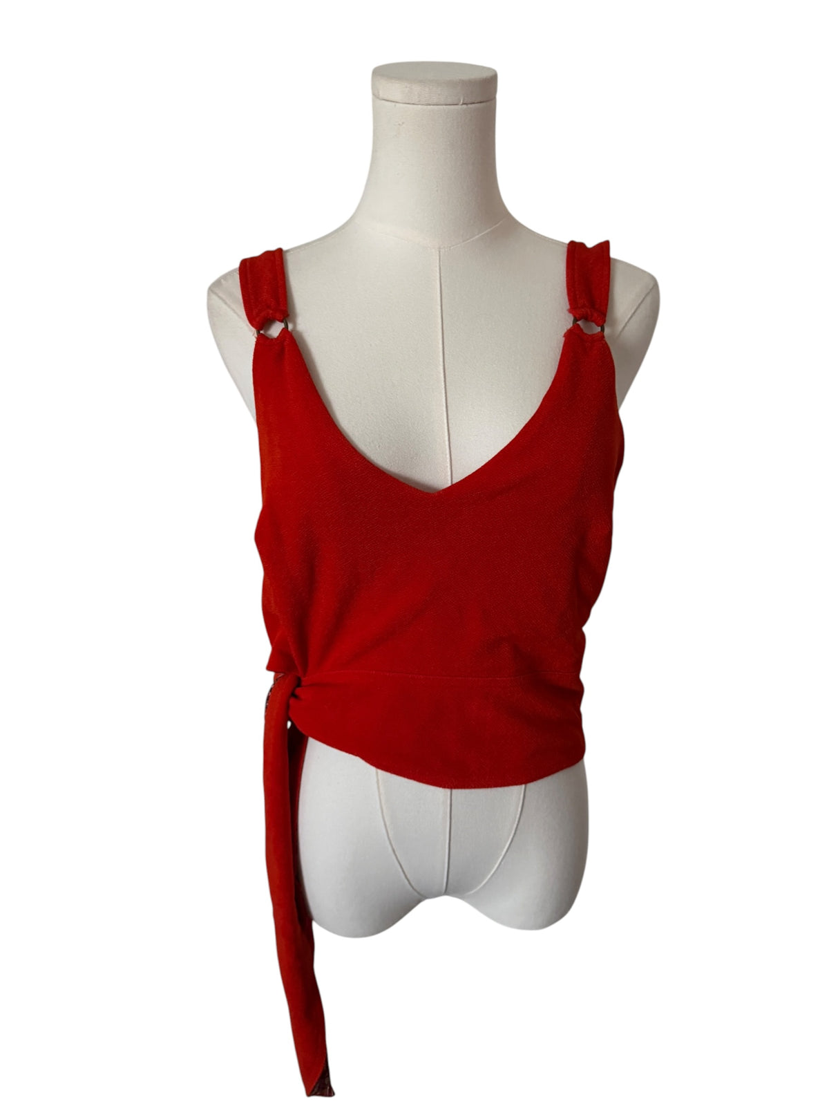 Free People Paisley Pop Tank Top in red