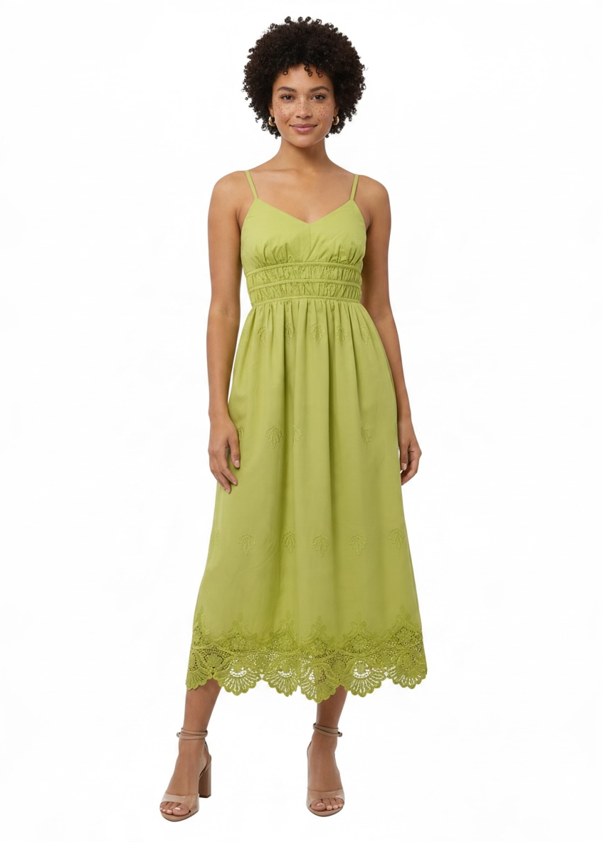 Adelyn Rae Danna Strappy Embroidered Sundress