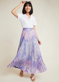 Marble-Dyed Pleated Maxi Skirt by designer Siddhartha Bansal for Anthropologi