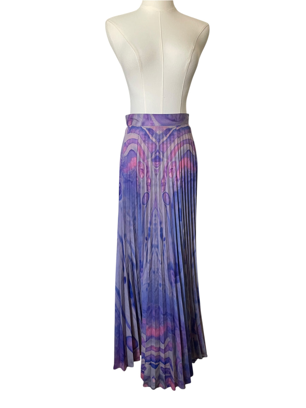 Marble-Dyed Pleated Maxi Skirt by designer Siddhartha Bansal for Anthropologi