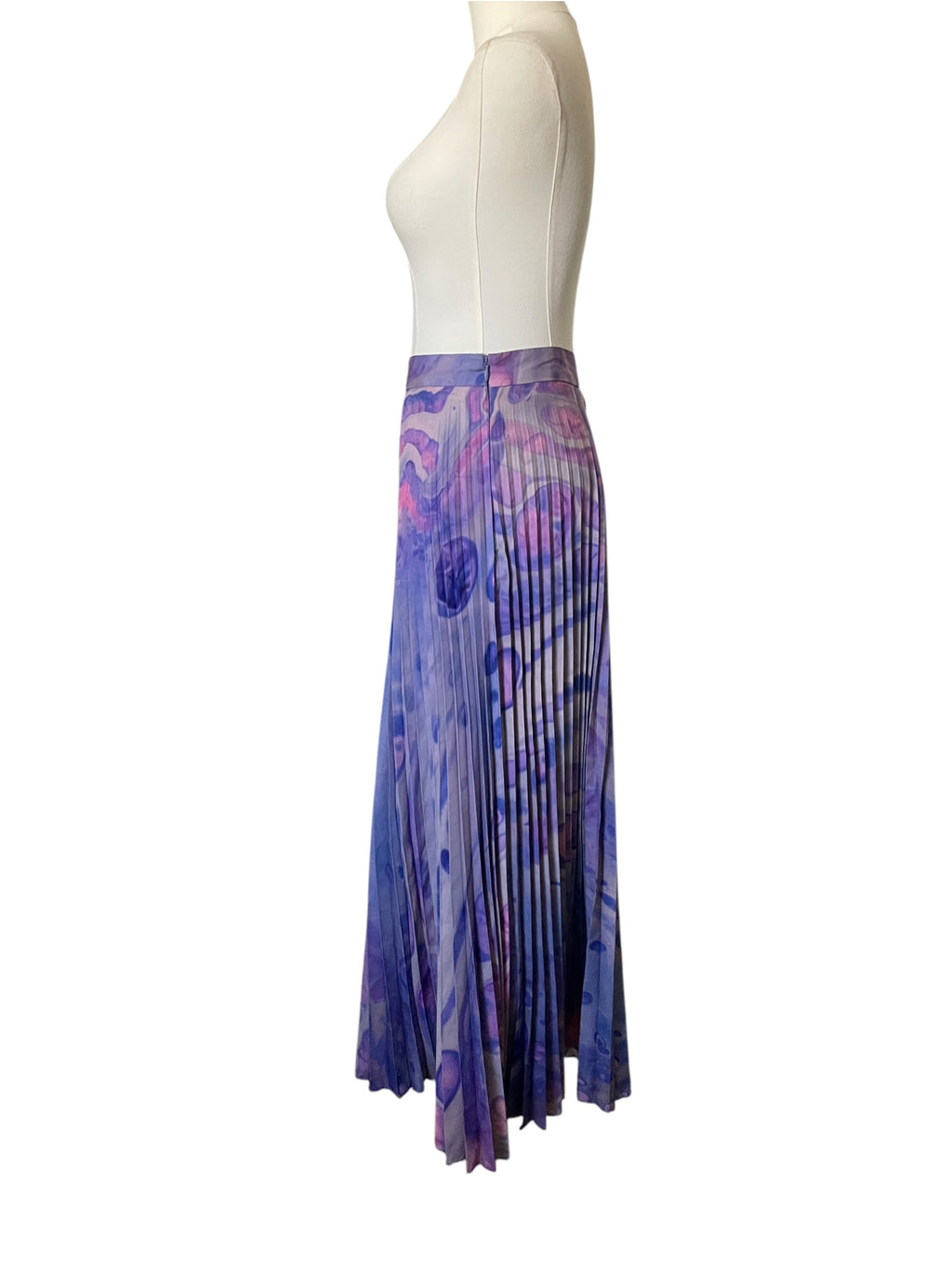 Marble-Dyed Pleated Maxi Skirt by designer Siddhartha Bansal for Anthropologi