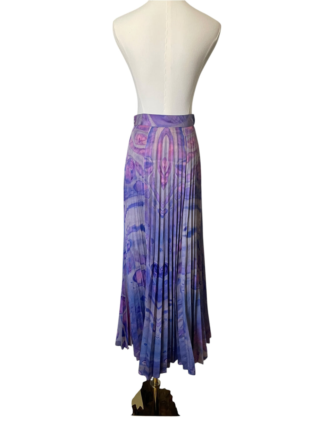Marble-Dyed Pleated Maxi Skirt by designer Siddhartha Bansal for Anthropologi