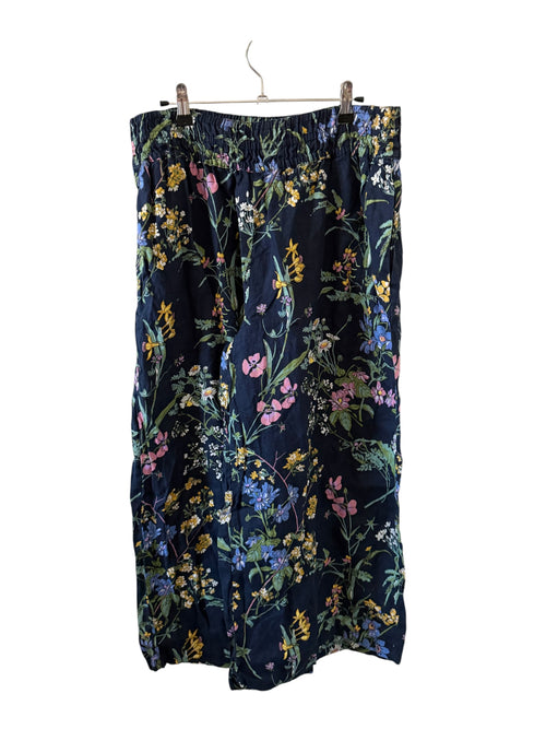 Anthropologie Floral Wide Leg Pants