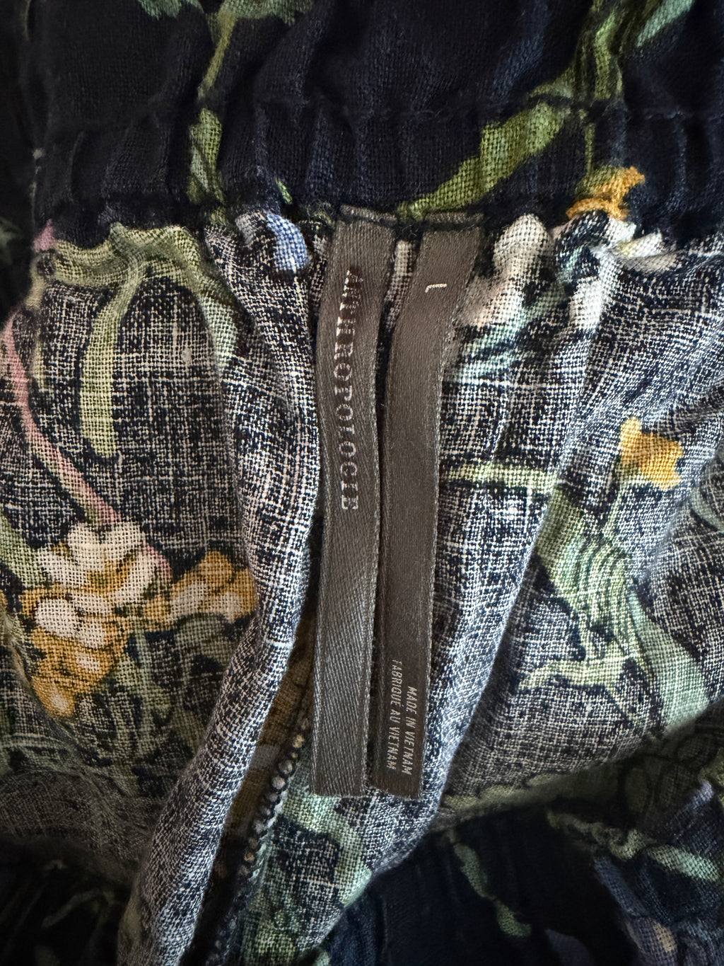 Anthropologie Floral Wide Leg Pants