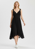 Antonio Melani Black Sleeveless Midi Dress
