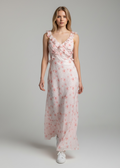 And Now This Crisscross Ruffled Slip Dress