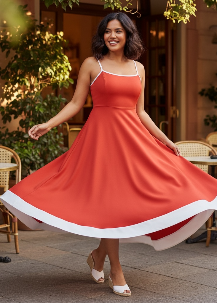 Maeve Colorblock A-Line Midi Dress from Anthropologie