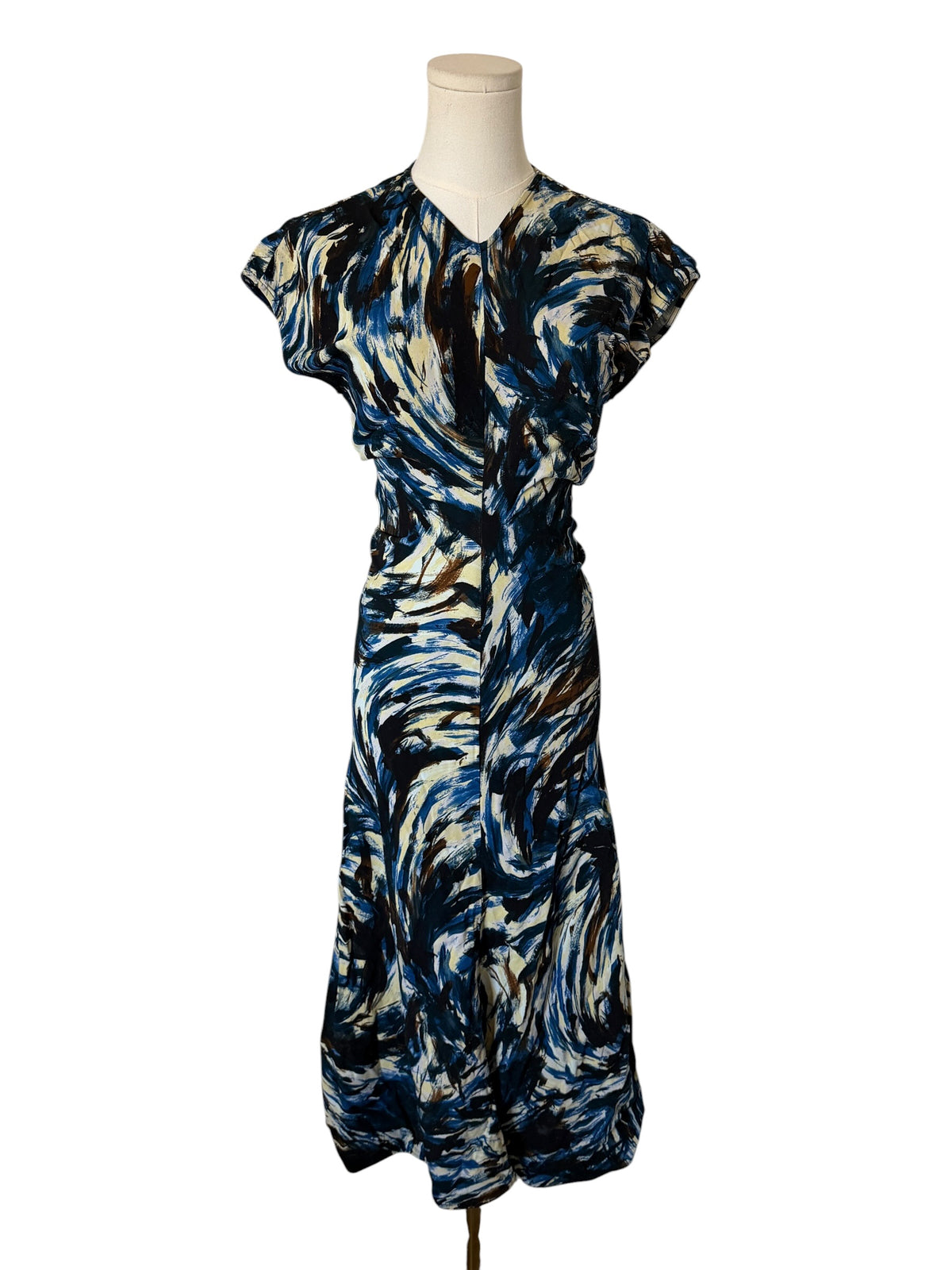 Proenza Schouler printed cady short sleeve dress