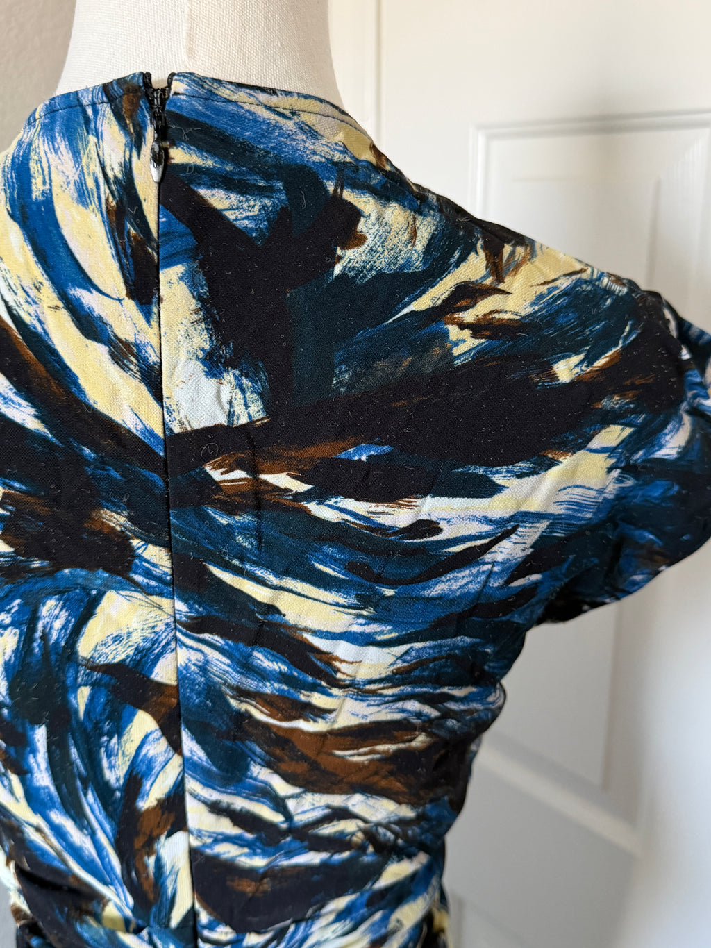 Proenza Schouler printed cady short sleeve dress