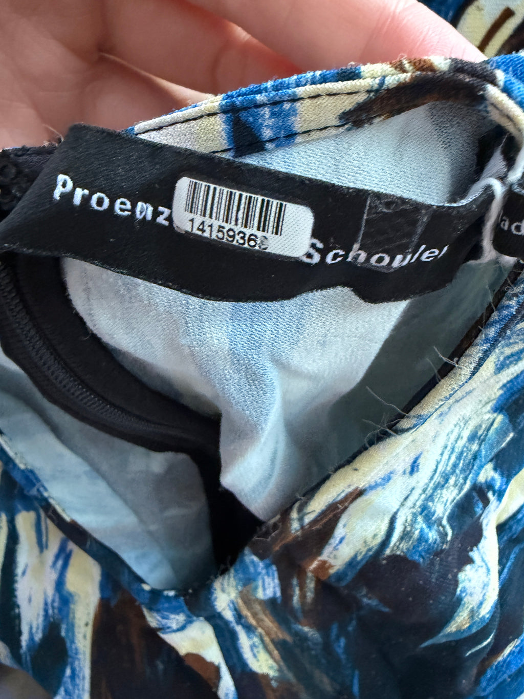 Proenza Schouler printed cady short sleeve dress