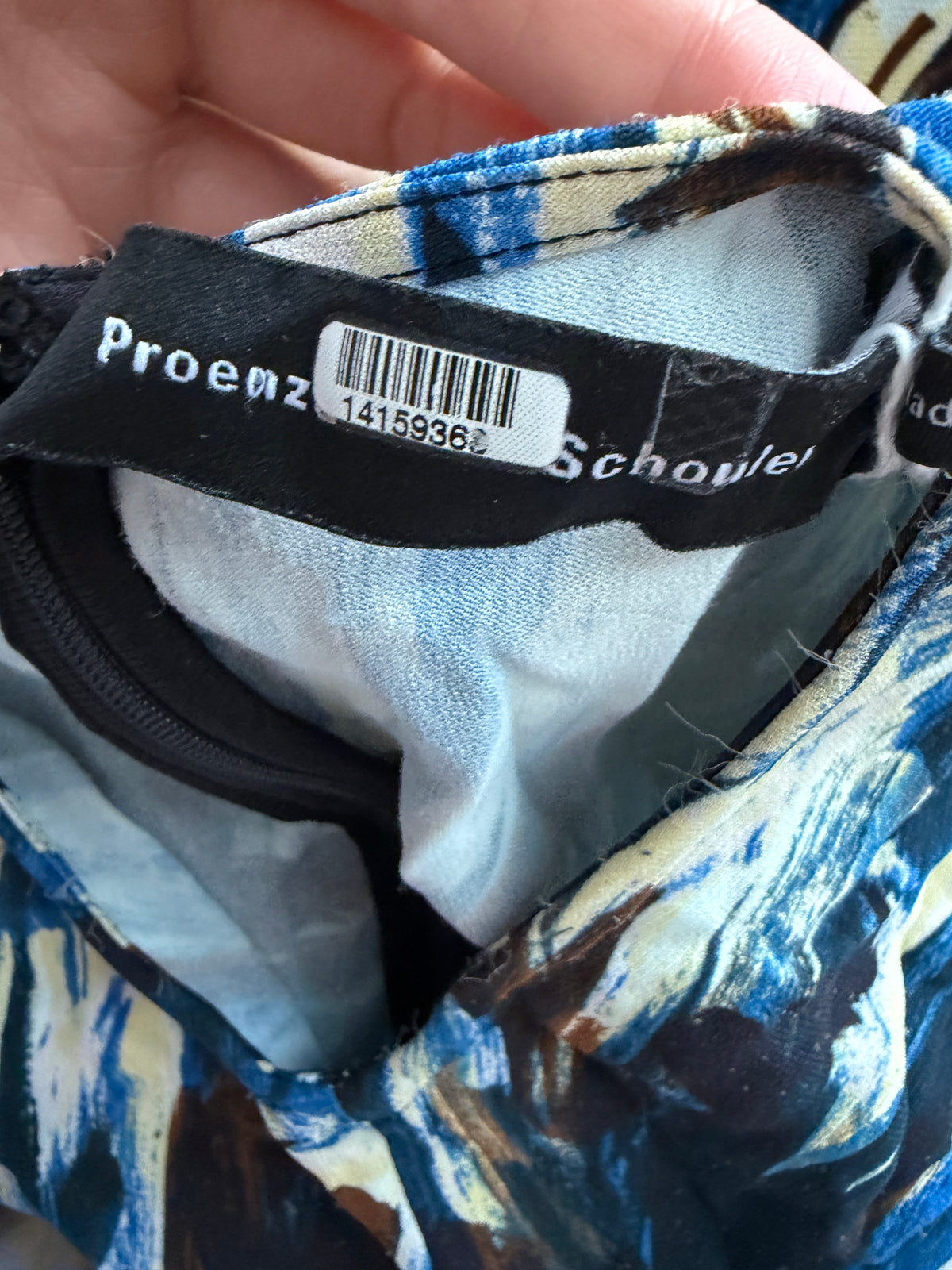 Proenza Schouler printed cady short sleeve dress