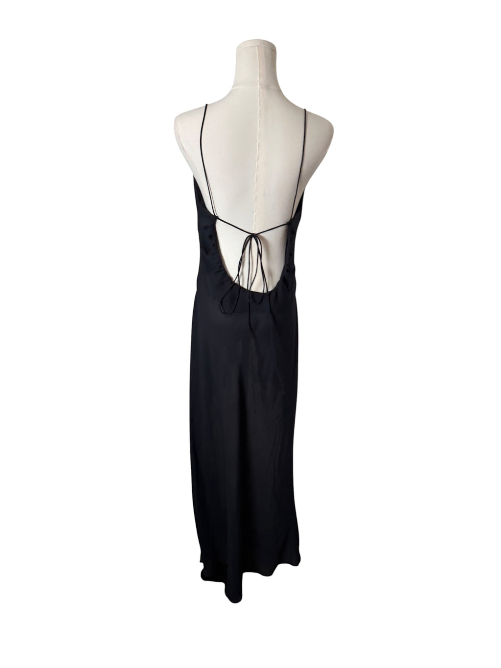 Naya Rea Odette dress in black, featuring a large white floral placement print