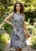 Mary Katrantzou black and white floral print dress