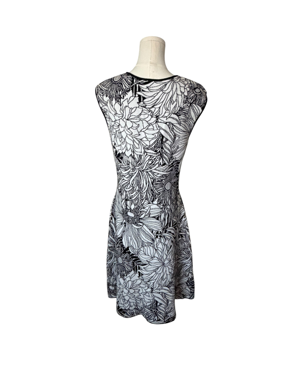 Mary Katrantzou black and white floral print dress