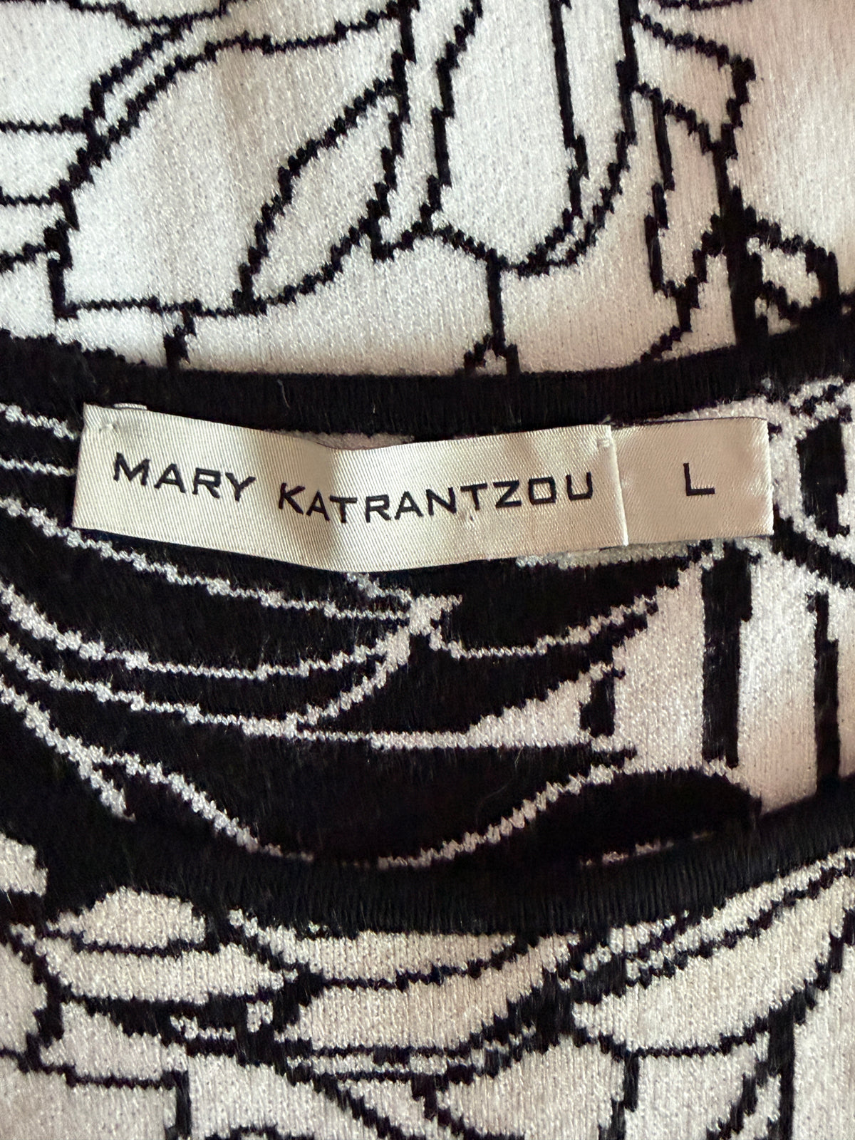 Mary Katrantzou black and white floral print dress