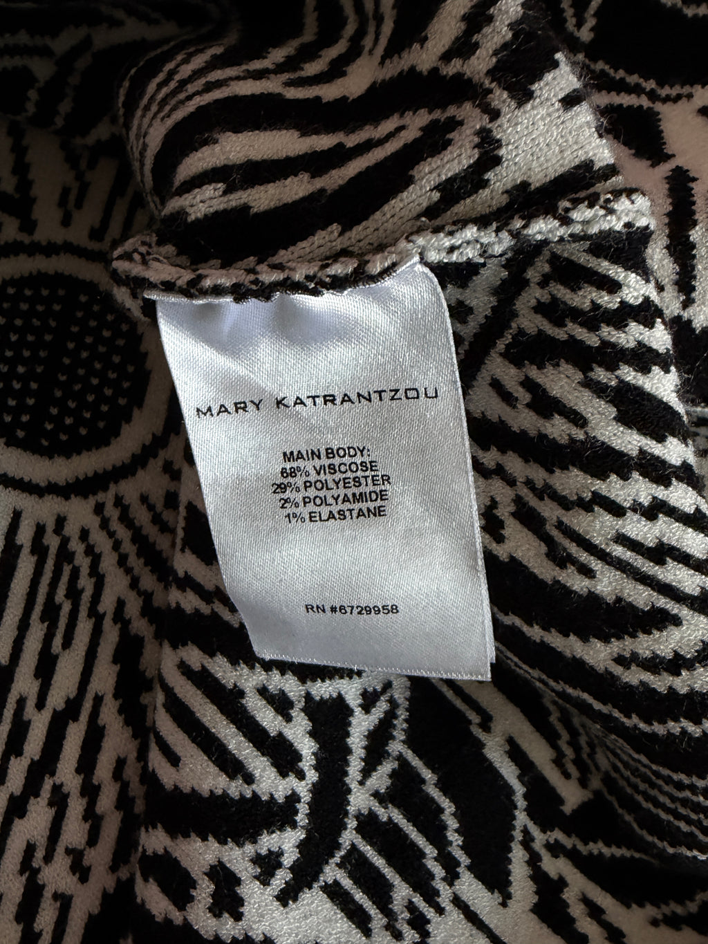 Mary Katrantzou black and white floral print dress