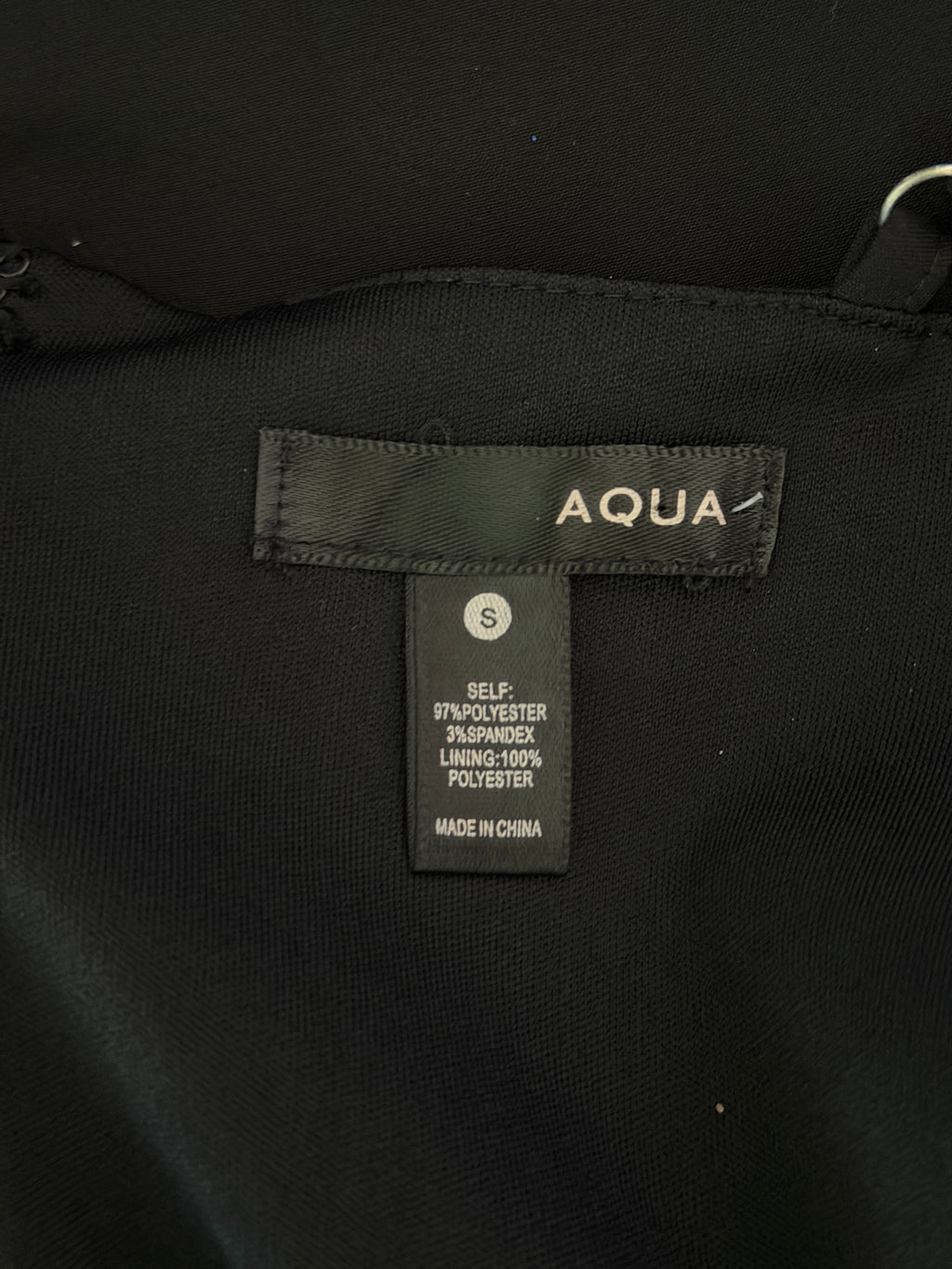 Aqua Black Scalloped Mini Sheath Dress