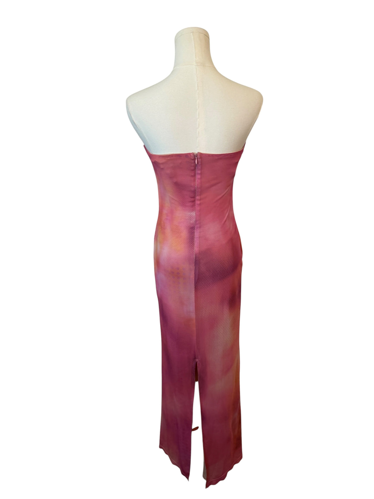 Rare London Pink Multi Mesh Bandeau Maxi Dress