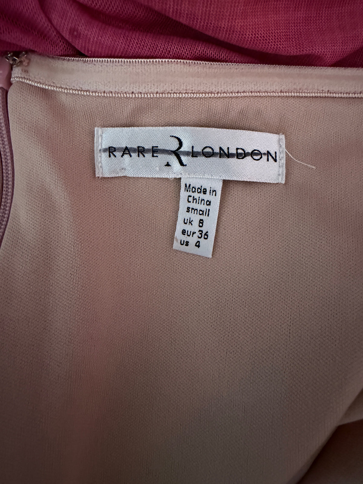 Rare London Pink Multi Mesh Bandeau Maxi Dress