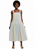 Free People Primavera Stripe Cotton Midi Dress