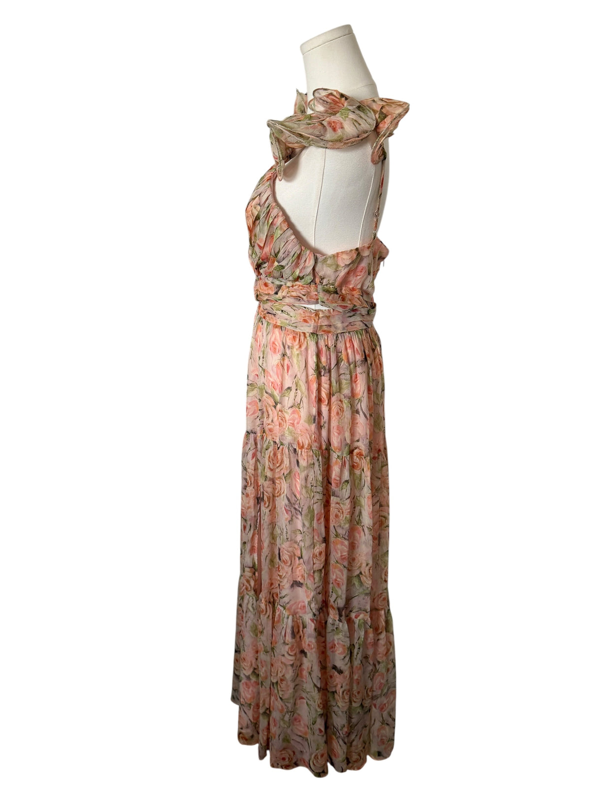 ASTR the Label Fritillaria Maxi Dress in coral floral