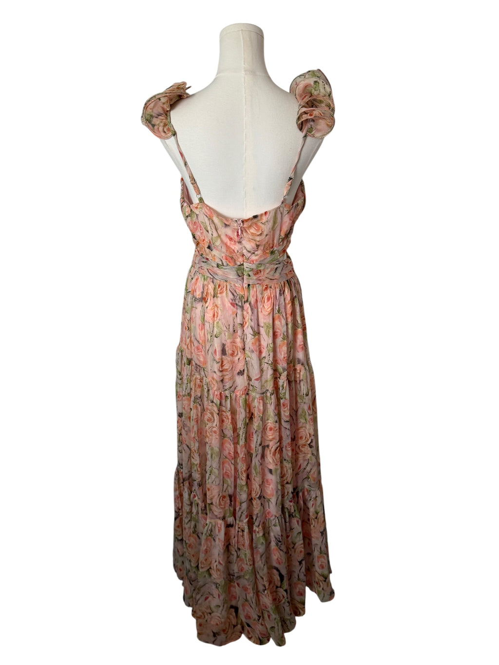 ASTR the Label Fritillaria Maxi Dress in coral floral