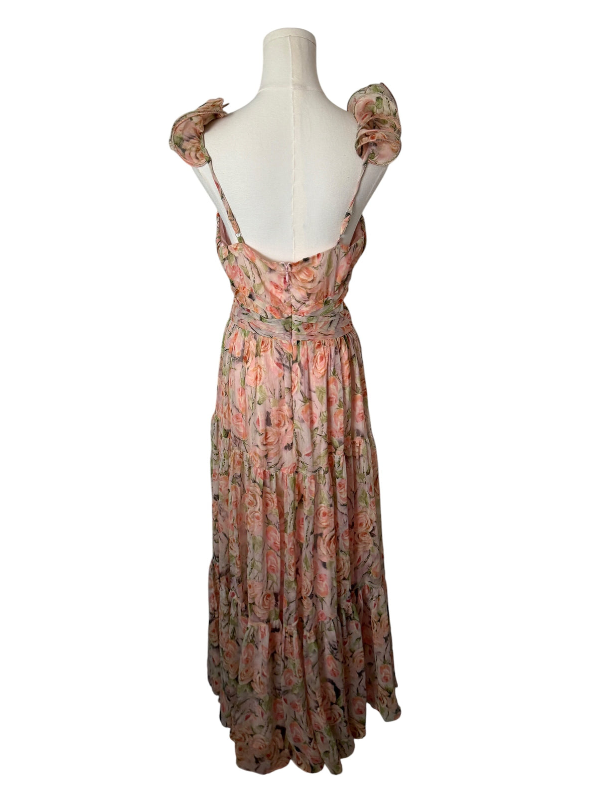 ASTR the Label Fritillaria Maxi Dress in coral floral