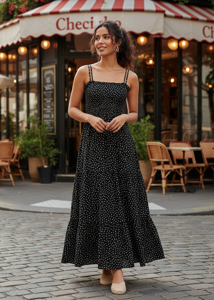 Abercrombie & Fitch smocked bodice maxi dress