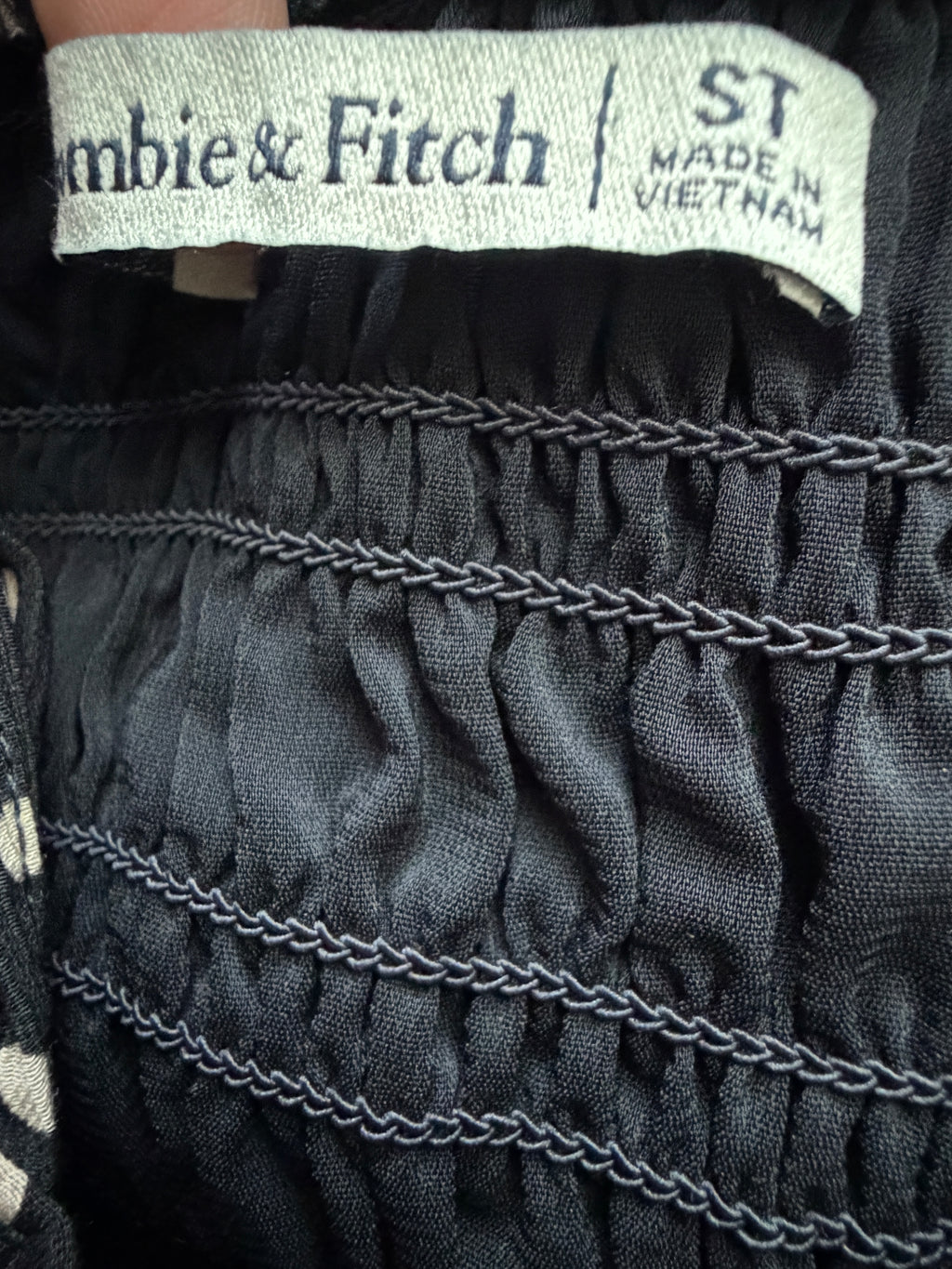 Abercrombie & Fitch smocked bodice maxi dress