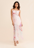 For Love & Lemons Lisa Sheer Floral Maxi Dress