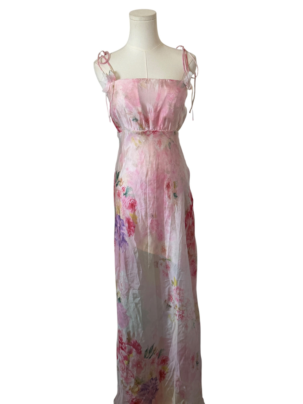 For Love & Lemons Lisa Sheer Floral Maxi Dress