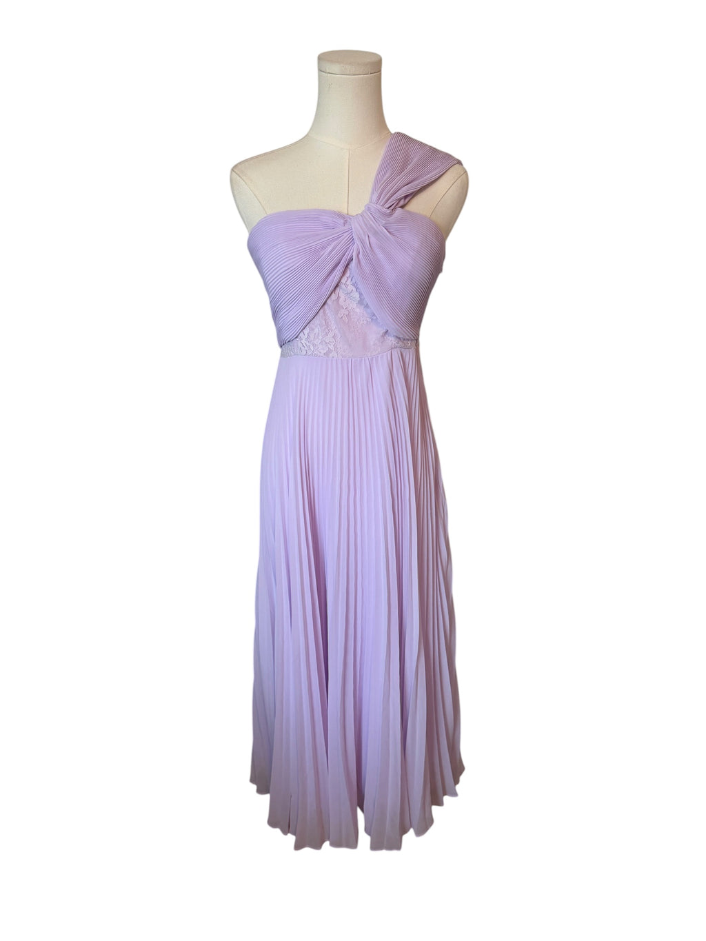 Vineet Bahl Pleated Lace Midi Dress in lilac