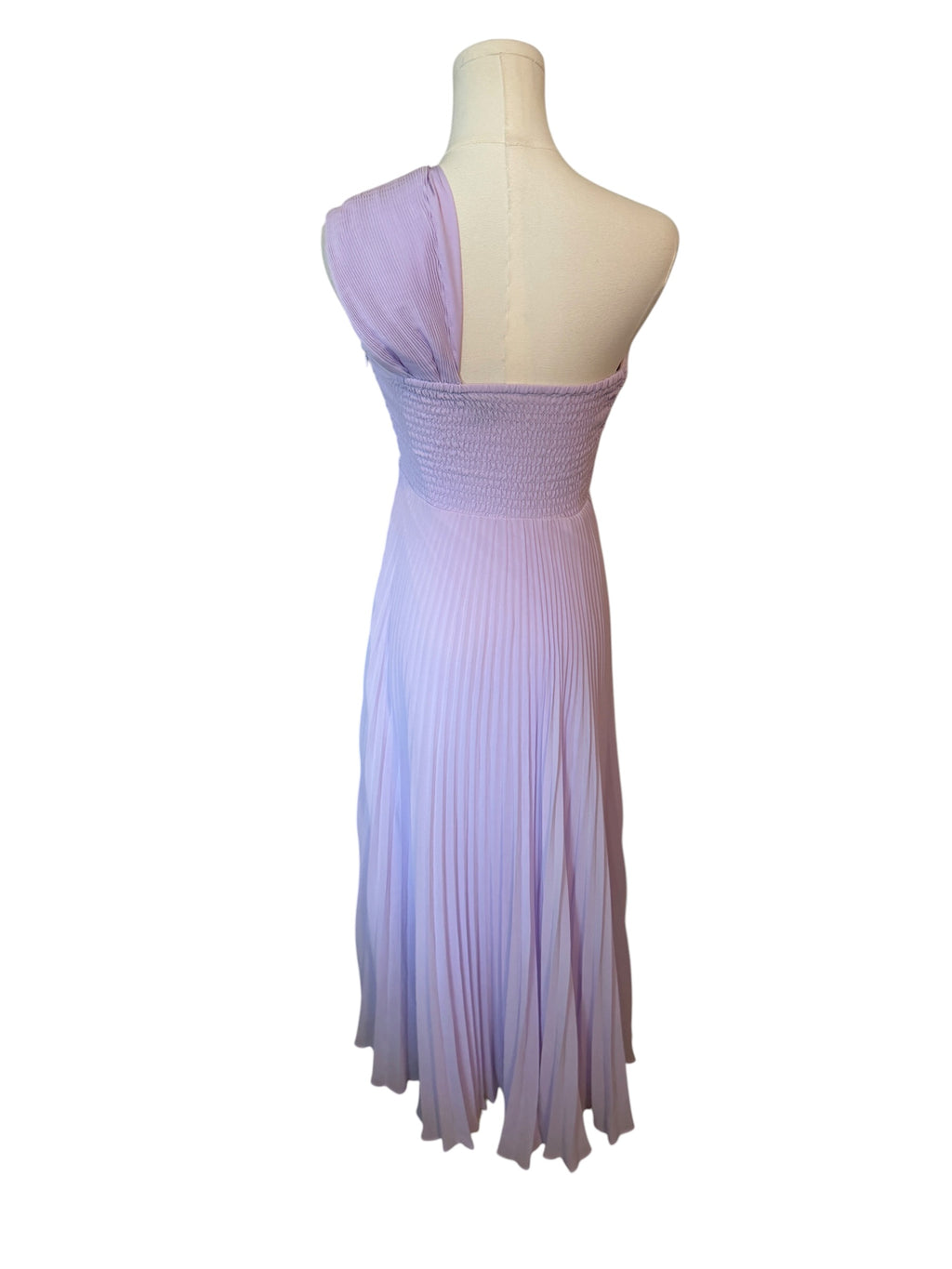 Vineet Bahl Pleated Lace Midi Dress in lilac