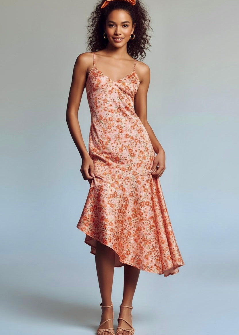 BHLDN Maria sleeveless satin midi dress