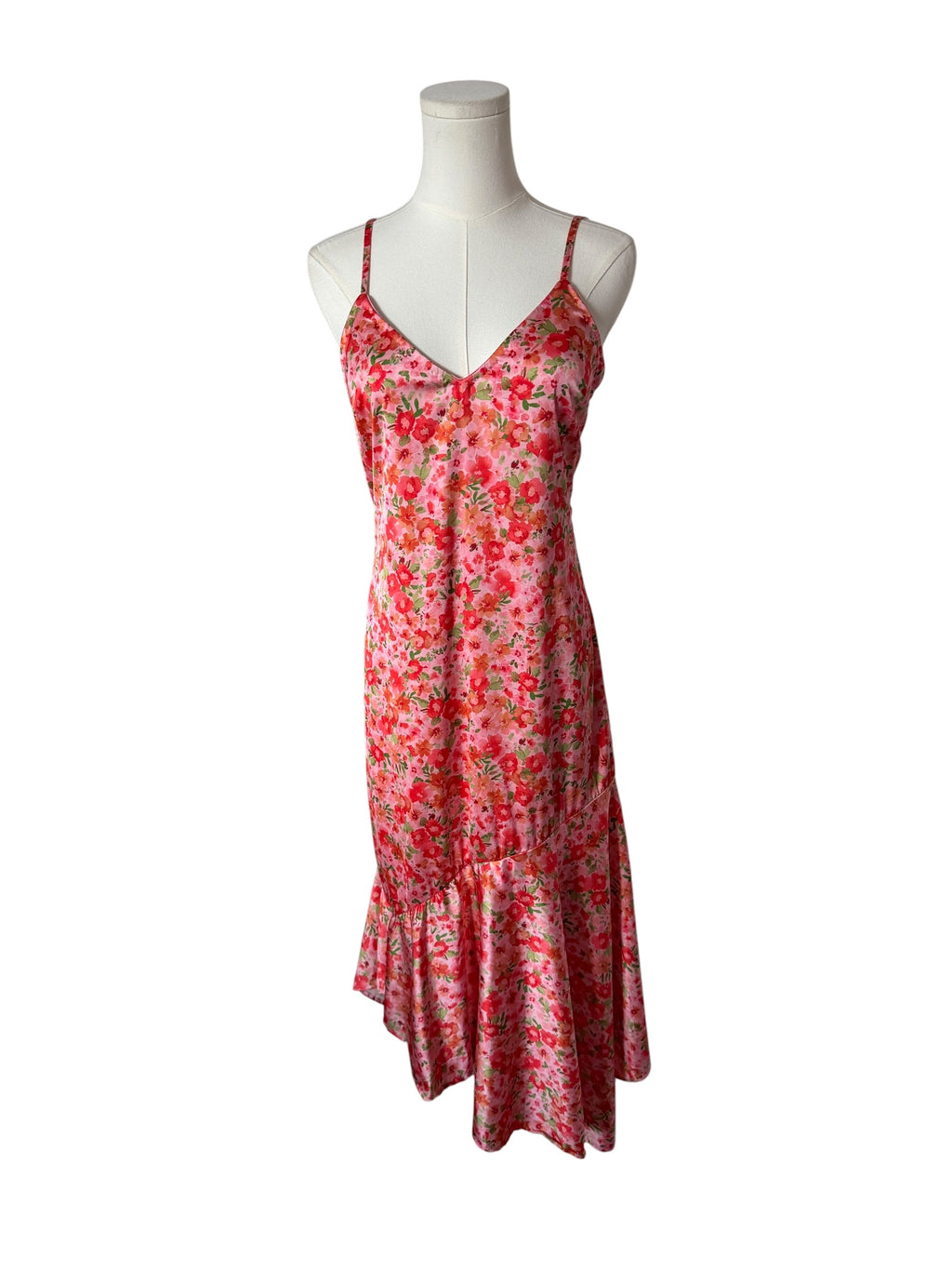 BHLDN Maria sleeveless satin midi dress