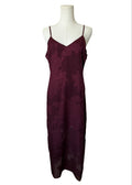 Leith Jacquard Burgundy Slip Dress