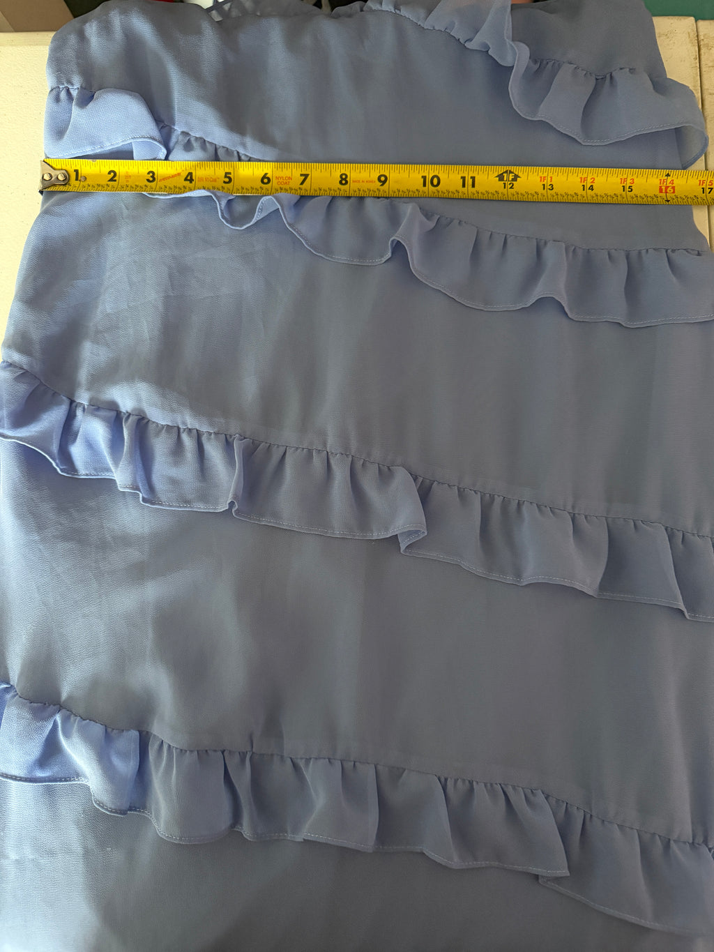 Maternity Nelliah Dress Light Blue Ruffle Slip Midi Dress