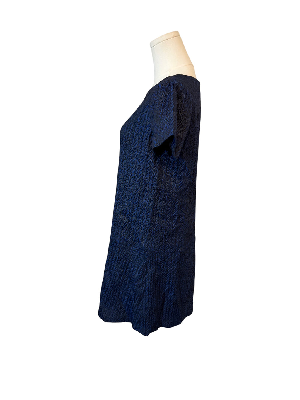 Alice + Olivia Liv Herringbone Drop-Waist Dress
