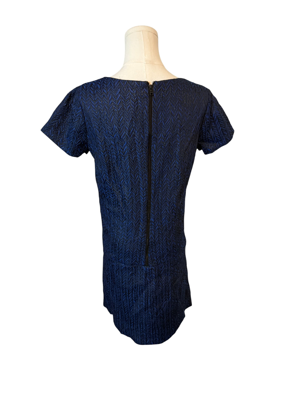 Alice + Olivia Liv Herringbone Drop-Waist Dress