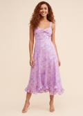 Hutch Twist-Front Textured Dress in lavender