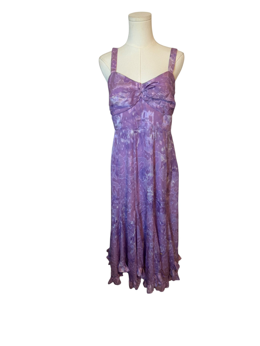 Hutch Twist-Front Textured Dress in lavender