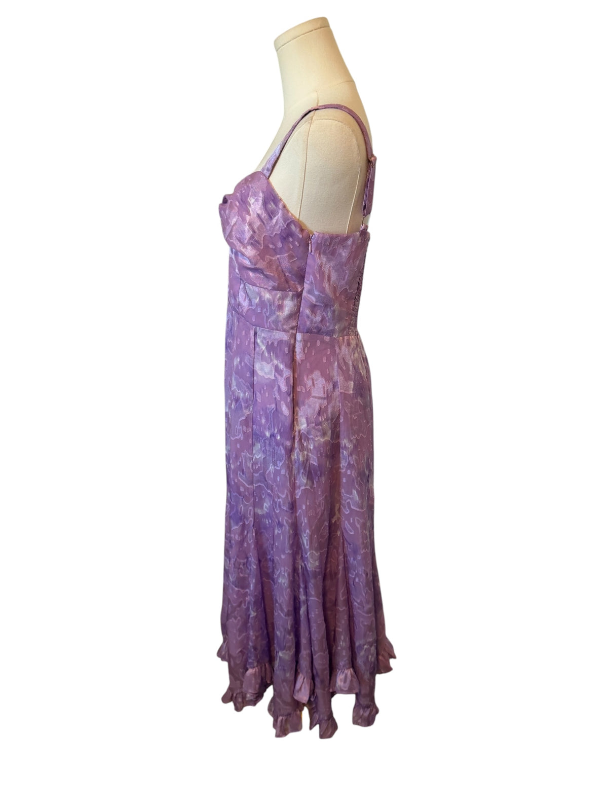 Hutch Twist-Front Textured Dress in lavender
