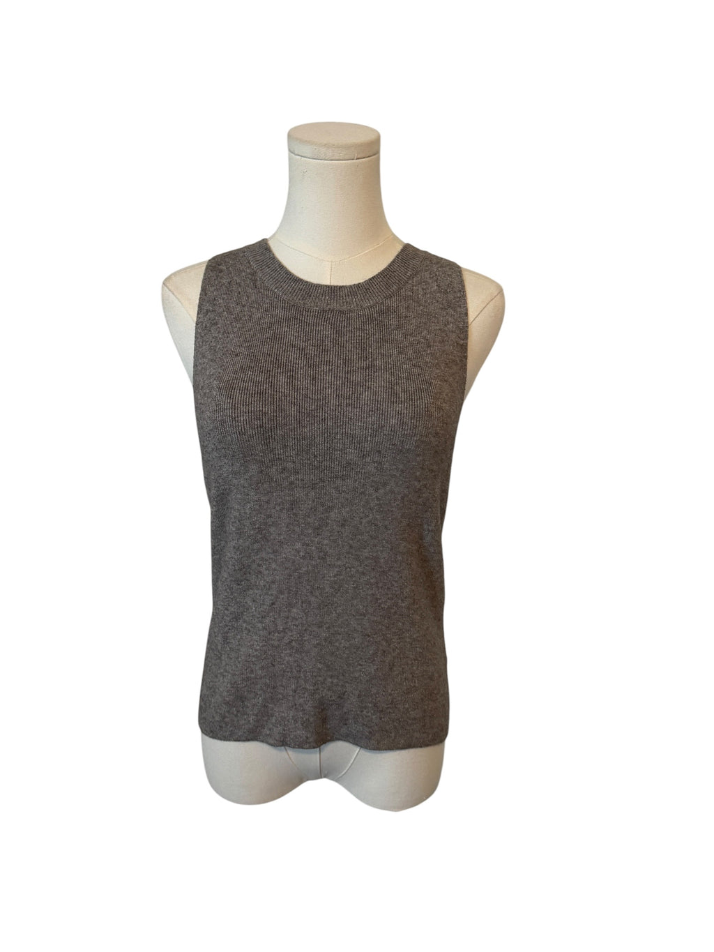 Line & Dot Heather Grey Ribbed Sleeveless Tank
